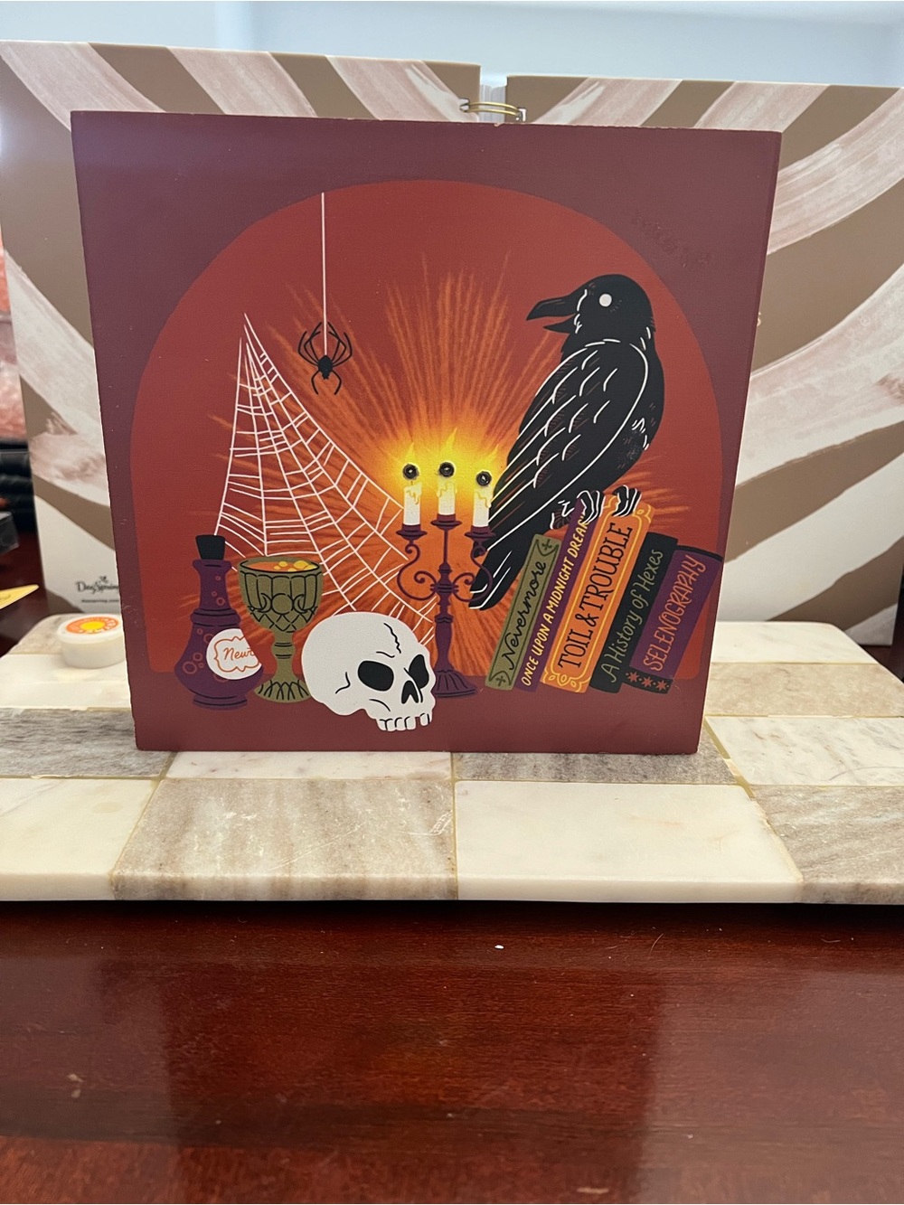 Celebrate Together Halloween LED Plaque - Rust Red Accent